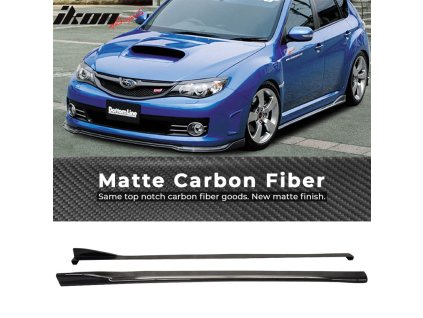 Praguri laterale Subaru Impreza WRX 2008-2014 stil CS fibră de carbon mată