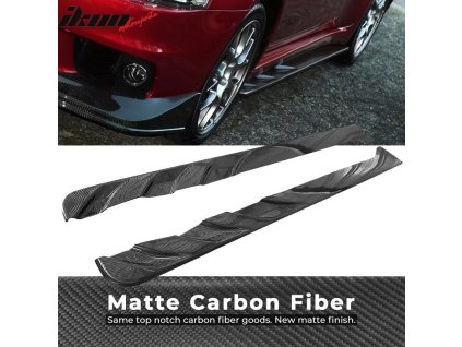 Mitsubishi Lancer EVO X 2008-2016 Boční prahy Jun styl matná uhlíková vlákna