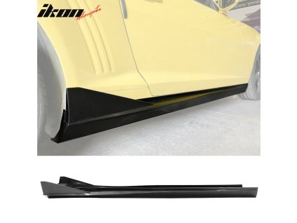 Chevrolet Camaro 2010-2015 Boczne progi styl IKON V3 PP druk z włókna węglowego