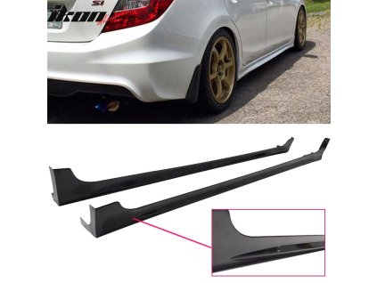 Honda Civic Sedan 2012-2015 Boční prahy Mugen RR styl ABS nenatřená černá