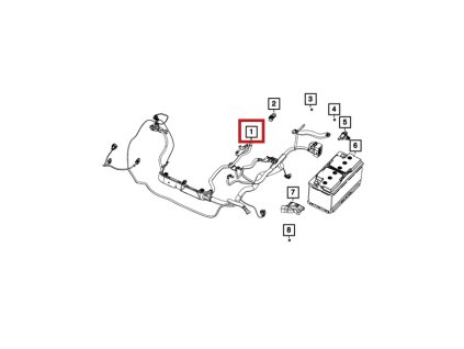 Dodge RAM 1500 5.gen DT Kabel alternátoru a startéru 68430569AD