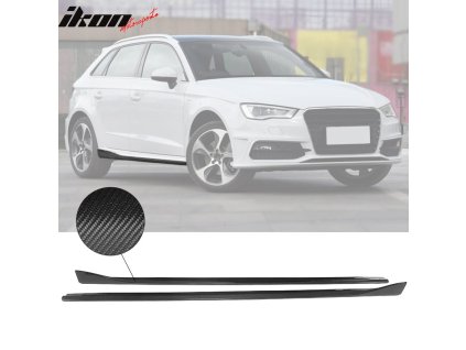 Audi A3 S Line S3 2014-2017 Boční prahy JC styl uhlíková vlákna