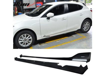 Mazda 3 4Dr 5Dr 2014-2018 Bas de caisse style MZ ABS noir non peint