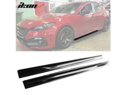 Mazda 3 2014-2018 Boční prahy K styl ABS nenatřená černá