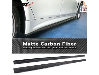 BMW 4-Series F32 F33 F36 2014-2020 Boční prahy MP styl matná uhlíková vlákna