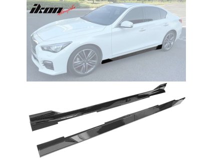 Infiniti Q50 2014-2023 Boční prahy IKON styl PP tisk z uhlíkových vláken