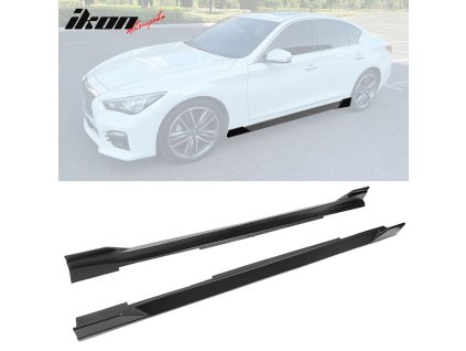 Infiniti Q50 2014-2023 Seitenschweller IKON Style PP Mattschwarz