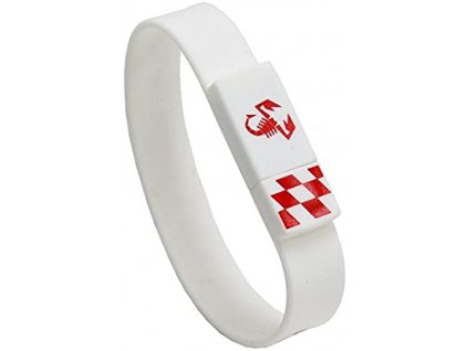Chiavetta USB a nastro Abarth bianca da 8GB