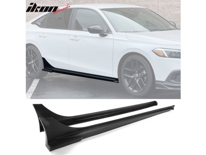 Honda Civic Sedan 2022-2023 Boční prahy Mugen styl PP nenatřená černá