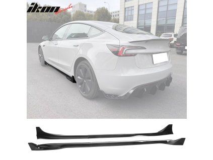 Tesla Model 3 2024 Bas de caisse style IKON ABS noir brillant