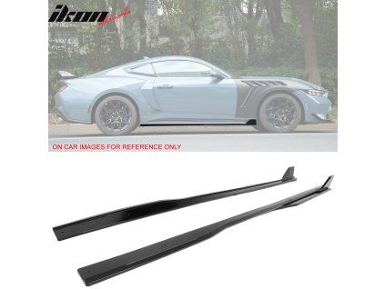 Ford Mustang 2024-2026 Bas de caisse style GT500 ABS noir brillant