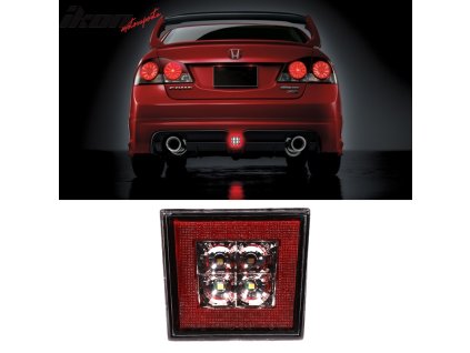 Universal Brzdové světlomety čtvercové červené LED