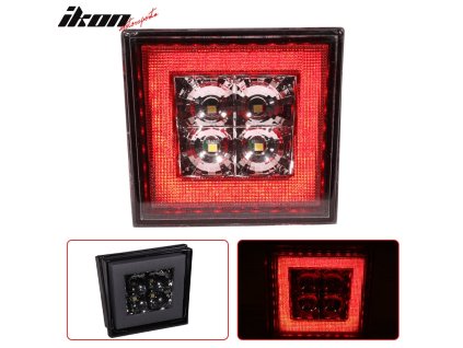 Universal Brzdové světlomety čtvercové kouřové LED