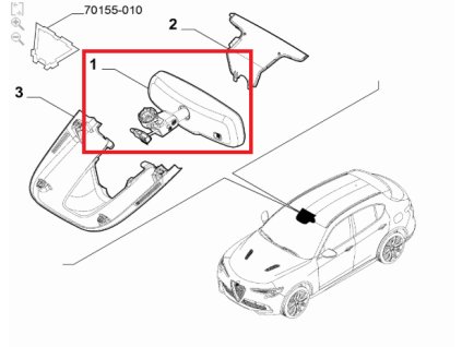 Alfa Romeo Tonale Zpětné zrcátko 7SV53LXHAA