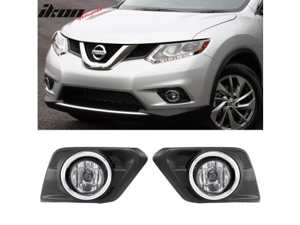 Nissan Rogue 2014-2016 Mlhovky OE styl černé pouzdro čiré