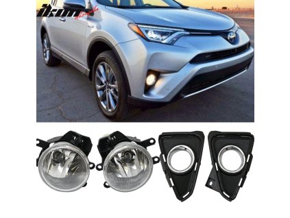 Toyota RAV4 2016-2017 Mlhovky černé pouzdro čiré