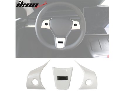 Tesla 3 2017-2023 Tesla Y 2020-2023 Lenkradverkleidung Weiß ABS