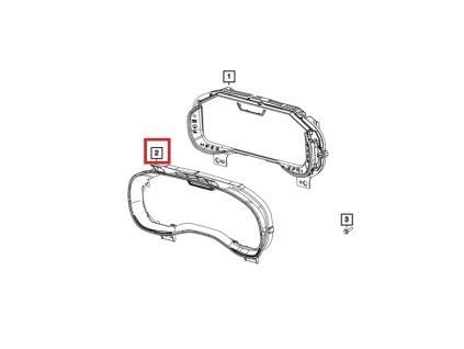Mopar Bisel y lente del panel de instrumentos 68415494AA