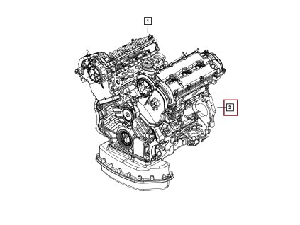 Dodge RAM 1500 5.gen DT Dlouhý blok motoru 3.0L V6 68490236AA