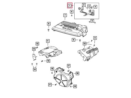 Mopar Držiak motora 3.0L V6 68490216AA