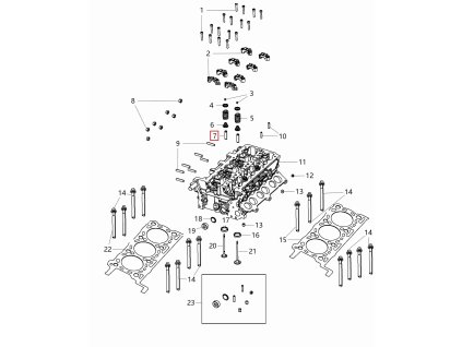 Mopar szívó- és kipufogószelep-vezető 046329350