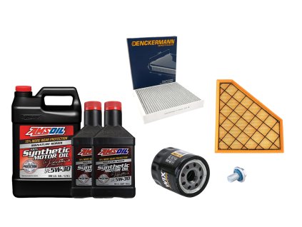 olej a filtr + zátka + vzduchový a klima filtr