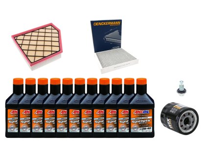motorový olej a filtr + olej. zátka + vzduchový a klima filtr