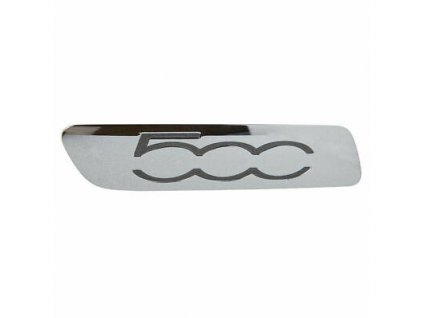 Fiat 500 Emblem silver right