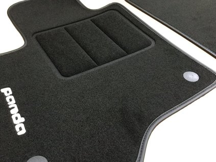Fiat Panda 319 Koberečky velourové s vyšitým 3D logem