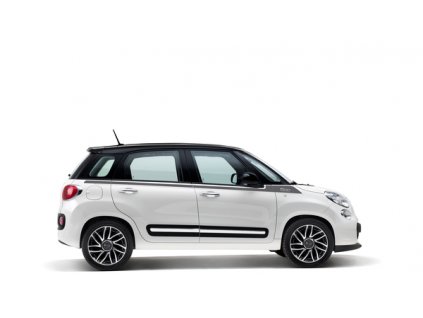 Fiat 500L Samolepka pruh s logem tmavě šedá a stříbrná