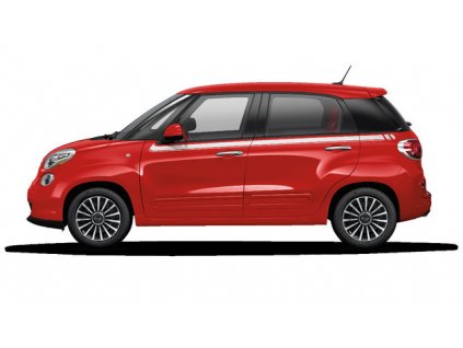 Fiat 500L Grafika, boční strana, svršek, proužek, bílá