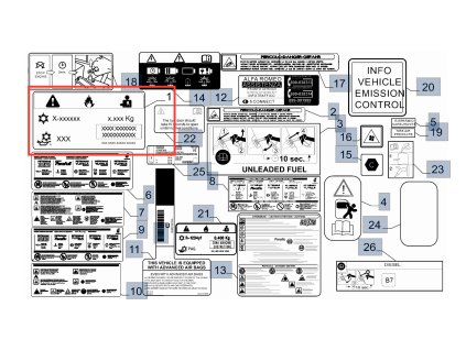 Alfa Romeo Tonale Štítok 68730403AA