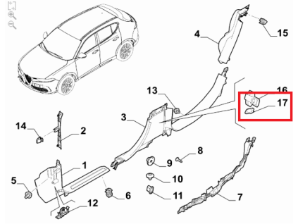 Alfa Romeo Tonale Distanțier 68400603AA