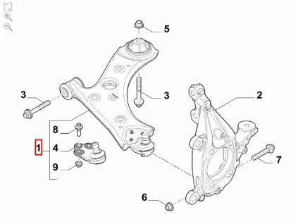 Jeep Compass MV Querlenker - links 52205611