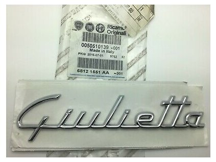 Alfa Romeo Giulietta Back lettering Giulietta