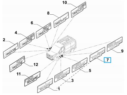 Fiat Talento Nápis Multijet ľavý
