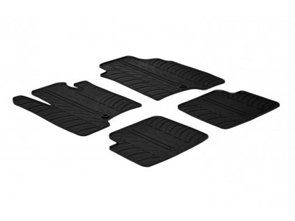 Fiat Panda 319 Covoare cauciuc - margini 1cm