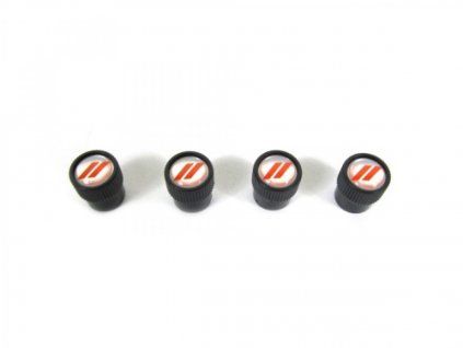 Mopar Bouchons de valve avec Dodge rouge, noir