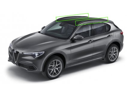 Alfa Romeo Stelvio Roof rails for cars with hard roof black