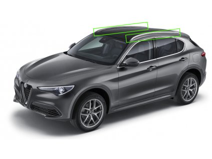 Alfa Romeo Stelvio Roof rails for cars with a fixed roof, aluminum