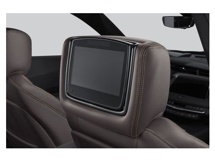 Cadillac XT4 Infotainment systém pro zadní sedadla s DVD přehrávačem (v černé kůži se skořicovým prošíváním )