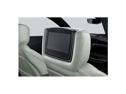 Cadillac XT4 Infotainment systém pro zadní sedadla s DVD přehrávačem (v kožence Light Platinum s černým prošíváním)