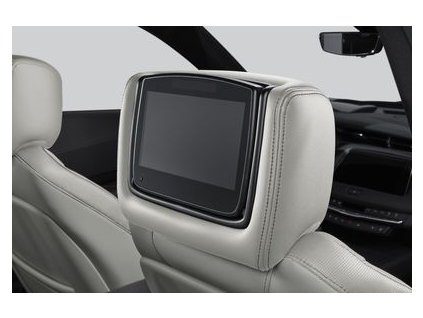 Cadillac XT4 System informacyjno-rozrywkowy dla tylnych siedzeń z odtwarzaczem DVD – w jasnej skórze pszenicznej z czarnymi szwami