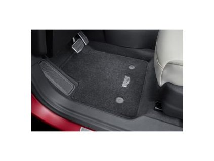Cadillac XT4 Dywany tekstylne - czarne z logo Cadillac (1. i 2. seria)