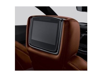 Cadillac XT5 Infotainment systém pro zadní sedadla s DVD přehrávačem v hnědé kůži Kona Sauvage