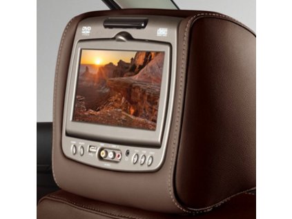 Chevrolet / Cadillac Escalade / Escalade ESV, GMC Yukon/ XL Infotainment systém pre zadné sedadlá s DVD prehrávačom v koži - kakaová