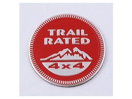 Емблема TRAILRATED 4x4 червена KL