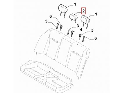Alfa Romeo Giulia Hlavová opěrka 6GJ69U0LAA