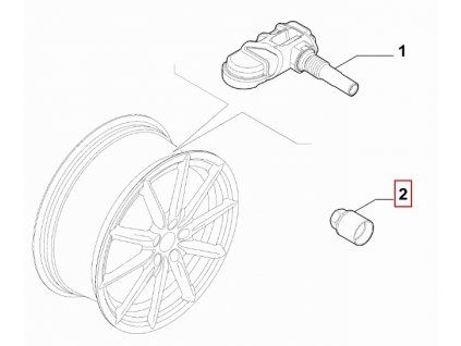 Fiat Ducato Écrou de blocage de valve TPMS 05154877AA