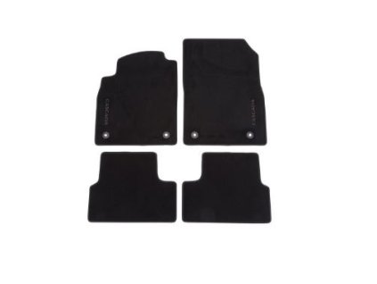 Buick Cascada PREMIUM CARPET MATS FOR THE FIRST AND SECOND ROW OF THE FLOOR IN BLACK WITH BLACK QUILTING AND CASCADA LETTERING.